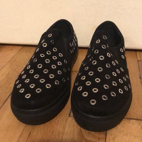 Missguided Shoes - Black silver studded slip on sneakers Missguided Shoes - Black silver studded slip on sneakers